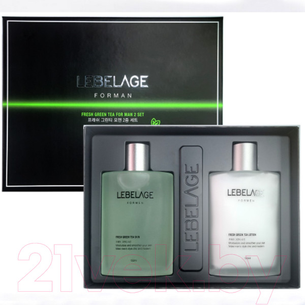 Изображение товара Набор косметики для лица Lebelage Fresh Green Tea For Man Skincare 2 Set (2x150мл)