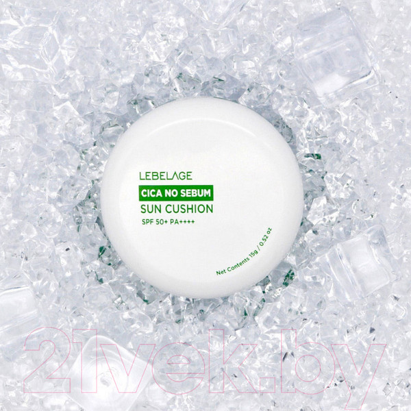 Изображение товара Кушон Lebelage Cica No Sebum Sun Cushion SPF 50+ PA+++ (15г, светло-бежевый)