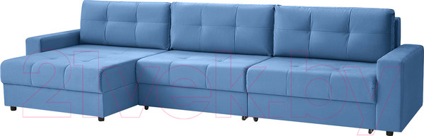Изображение товара Диван угловой Mio Tesoro Манчестер 292 1.5ек-1.5ек-1.5пф (840 синий)