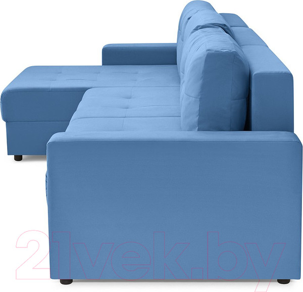 Изображение товара Диван угловой Mio Tesoro Манчестер 292 1.5ек-1.5ек-1.5пф (840 синий)