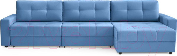 Изображение товара Диван угловой Mio Tesoro Манчестер 292 1.5ек-1.5ек-1.5пф (840 синий)