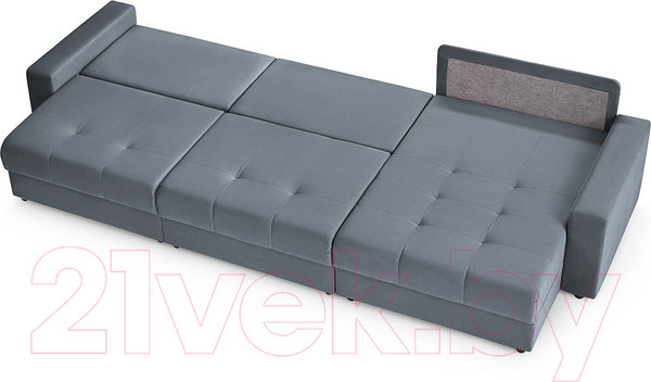 Изображение товара Диван угловой Mio Tesoro Манчестер 292 1.5ек-1.5ек-1.5пф (968 серый)