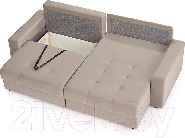 Изображение товара Диван угловой Mio Tesoro Манчестер 292 1.5ек-1.5пф (1101 бежевый)