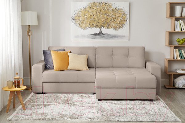 Изображение товара Диван угловой Mio Tesoro Манчестер 292 1.5ек-1.5пф (1101 бежевый)