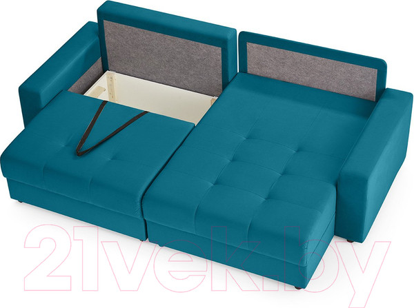 Изображение товара Диван угловой Mio Tesoro Манчестер 292 1.5ек-1.5пф (1102 аквамарин)