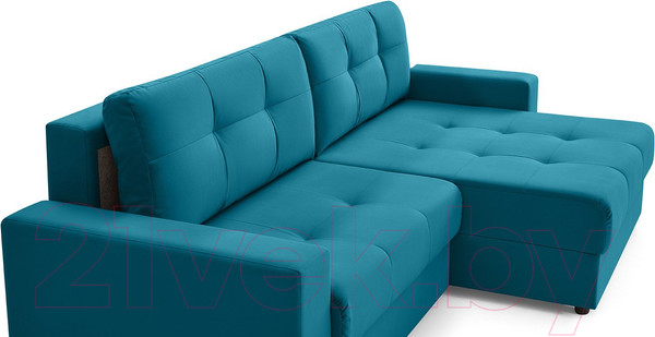Изображение товара Диван угловой Mio Tesoro Манчестер 292 1.5ек-1.5пф (1102 аквамарин)