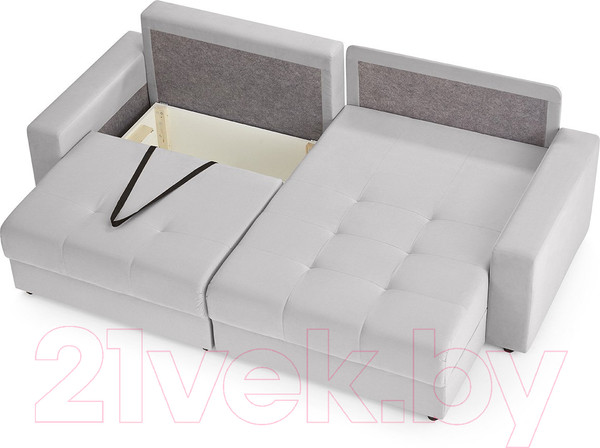 Изображение товара Диван угловой Mio Tesoro Манчестер 292 1.5ек-1.5пф (841 светло-серый)