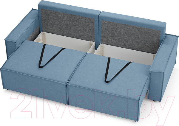 Изображение товара Диван Mio Tesoro Дюссельдорф 293 1.5ек-1.5ек (1175 Savanna Plus Blue)