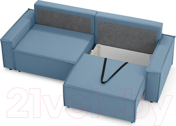 Изображение товара Диван Mio Tesoro Дюссельдорф 293 1.5ек-1.5ек (1175 Savanna Plus Blue)