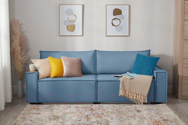 Изображение товара Диван Mio Tesoro Дюссельдорф 293 1.5ек-1.5ек (1175 Savanna Plus Blue)