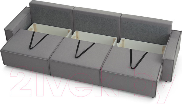 Изображение товара Диван Mio Tesoro Дюссельдорф 293 1.5ек-1.5ек-1.5ек (1174 Savanna Plus Ash)