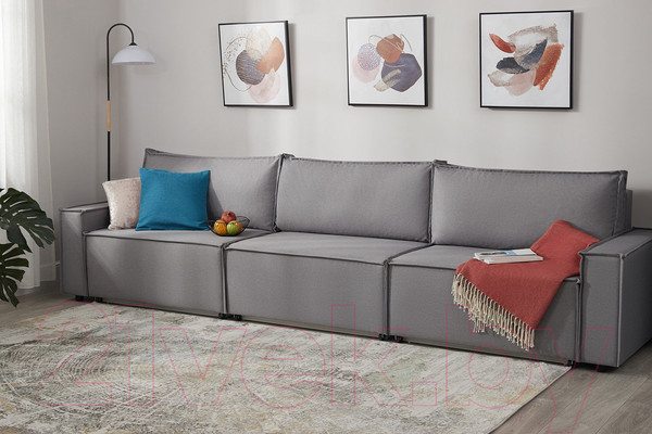 Изображение товара Диван Mio Tesoro Дюссельдорф 293 1.5ек-1.5ек-1.5ек (1174 Savanna Plus Ash)