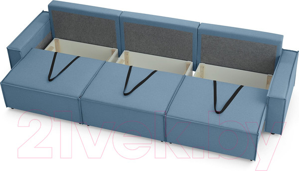 Изображение товара Диван Mio Tesoro Дюссельдорф 293 1.5ек-1.5ек-1.5ек (1175 Savanna Plus Blue)