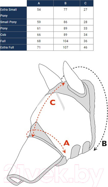 Изображение товара Маска антимоскитная для лошади Shires Tempest Zebra / 6655/ZEBRA/PONY