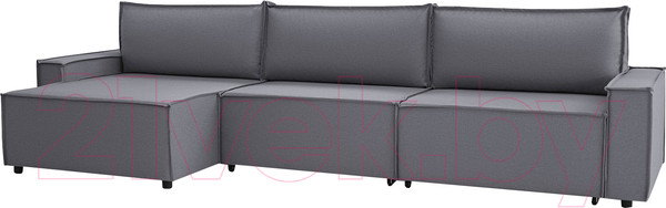 Изображение товара Диван угловой Mio Tesoro Дюссельдорф 293 1.5ек-1.5ек-1.5пф (1173 Savanna Plus Grafit)