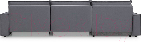 Изображение товара Диван угловой Mio Tesoro Дюссельдорф 293 1.5ек-1.5ек-1.5пф (1173 Savanna Plus Grafit)