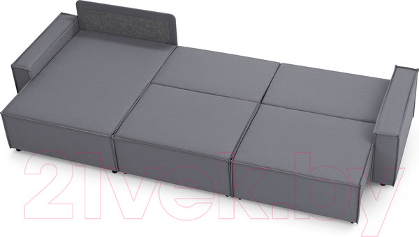 Изображение товара Диван угловой Mio Tesoro Дюссельдорф 293 1.5ек-1.5ек-1.5пф (1173 Savanna Plus Grafit)