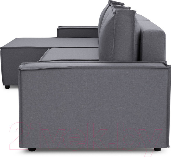 Изображение товара Диван угловой Mio Tesoro Дюссельдорф 293 1.5ек-1.5ек-1.5пф (1173 Savanna Plus Grafit)