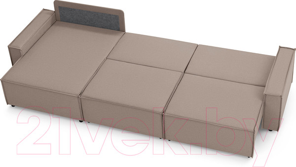 Изображение товара Диван угловой Mio Tesoro Дюссельдорф 293 1.5ек-1.5ек-1.5пф (1176 Savanna Plus Mocca)