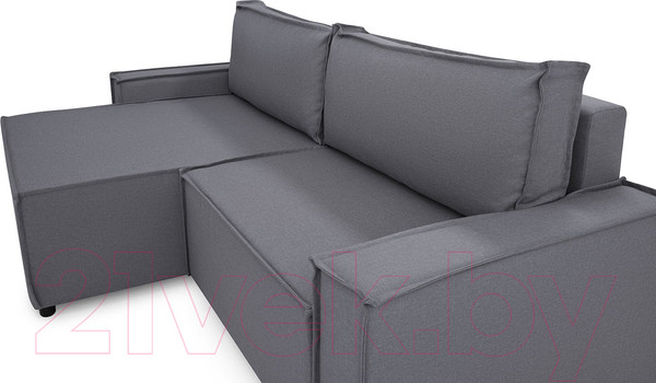 Изображение товара Диван угловой Mio Tesoro Дюссельдорф 293 1.5ек-1.5пф (1173 Savanna Plus Grafit)