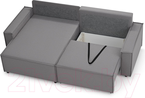 Изображение товара Диван угловой Mio Tesoro Дюссельдорф 293 1.5ек-1.5пф (1174 Savanna Plus Ash)