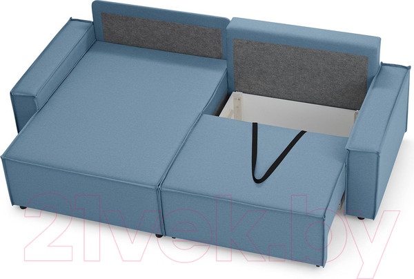 Изображение товара Диван угловой Mio Tesoro Дюссельдорф 293 1.5ек-1.5пф (1175 Savanna Plus Blue)