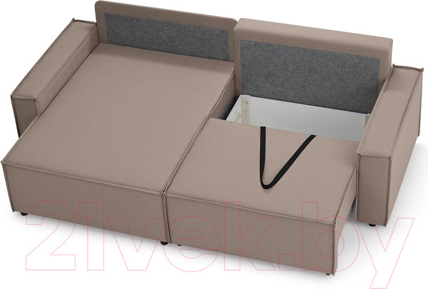 Изображение товара Диван угловой Mio Tesoro Дюссельдорф 293 1.5ек-1.5пф (1176 Savanna Plus Mocca)