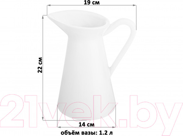 Изображение товара Ваза Elan Gallery Кувшин / 350135 (белый)