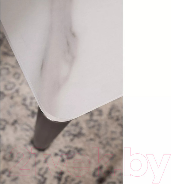 Изображение товара Обеденный стол Signal Damar 80x60 (белый мрамор/черный матовый)