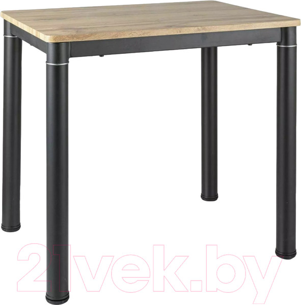 Изображение товара Обеденный стол Signal Damar 80x60 (дуб артизан/черный матовый)