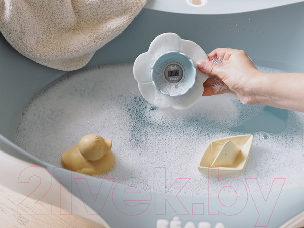 Изображение товара Детский термометр для ванны Beaba Thermometre Lotus Green Blue New / 920376