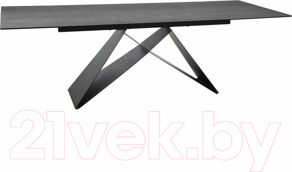 Изображение товара Обеденный стол Signal Westin Ceramic 160-240 (Pietra Di Savoia серый/черный матовый)