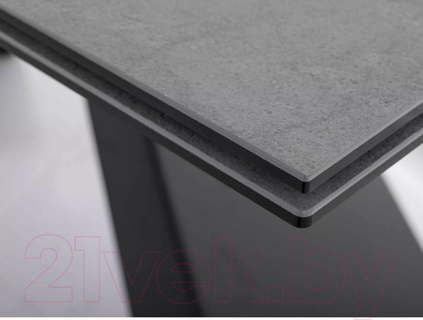 Изображение товара Обеденный стол Signal Westin Ceramic 160-240 (Pietra Di Savoia серый/черный матовый)