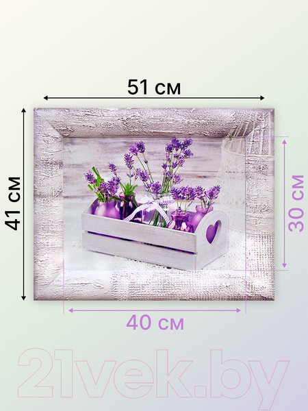 Изображение товара Картина Декарт Фиолетовое панно 8Л0393 (в раме)