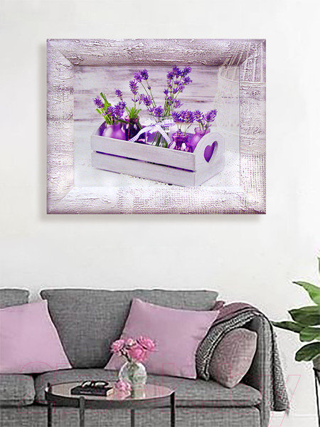 Изображение товара Картина Декарт Фиолетовое панно 8Л0393 (в раме)