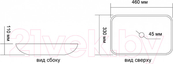 Изображение товара Умывальник Oliveeka TY-213 (обсидиан)