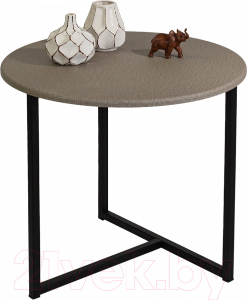 Изображение товара Журнальный столик Мебелик BeautyStyle 27 (текстиль темный/черный)