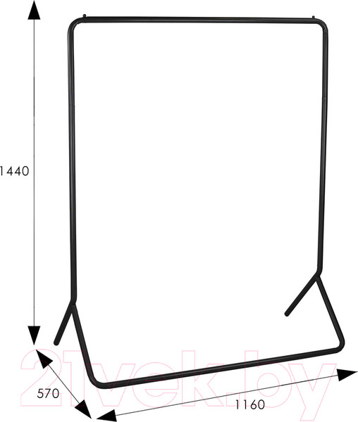 Изображение товара Вешалка для одежды Мебелик Пико 33 (черный)