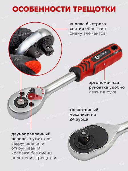 Изображение товара Универсальный набор инструментов ForceKraft FK-4992-5(58254)