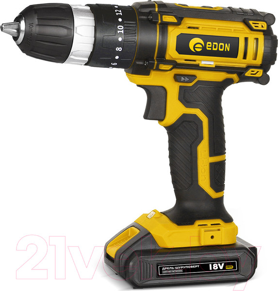Изображение товара Аккумуляторная дрель-шуруповерт Edon AD-18M