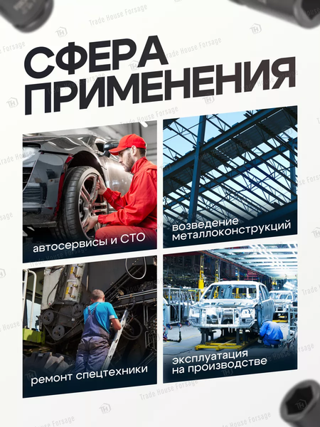 Изображение товара Набор головок слесарных ForceKraft FK-8072-9MPB (58396)