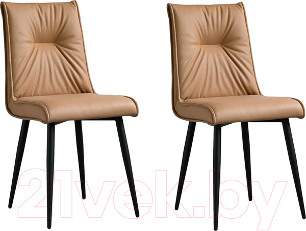 Изображение товара Набор стульев ДСВ Сенатор (коричневая кожа)