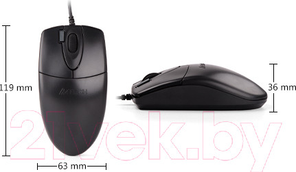 Изображение товара Мышь A4Tech OP-620DS (черный)