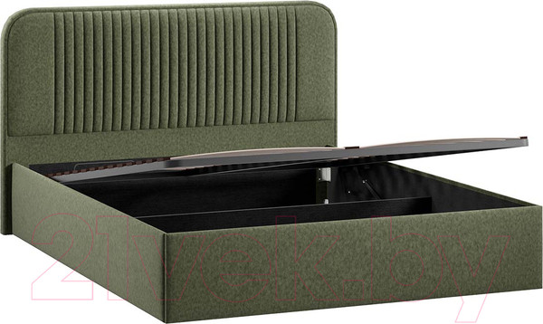 Изображение товара Двуспальная кровать ТриЯ Тиффани Тип 1 c ПМ 160x200 (микровелюр Jercy Deep Green)