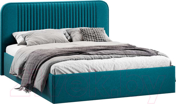 Изображение товара Двуспальная кровать ТриЯ Тиффани Тип 1 c ПМ 160x200 (микровелюр Jercy Izumrud)