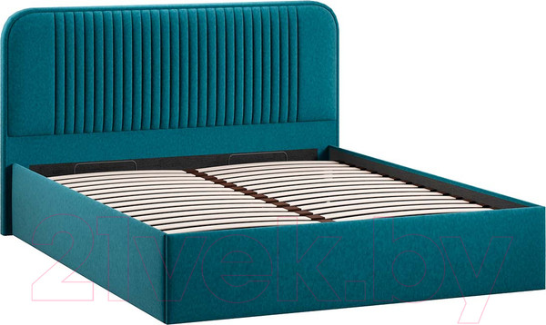 Изображение товара Двуспальная кровать ТриЯ Тиффани Тип 1 c ПМ 160x200 (микровелюр Jercy Izumrud)