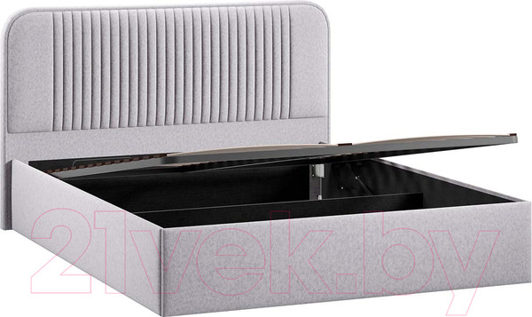 Изображение товара Двуспальная кровать ТриЯ Тиффани Тип 1 c ПМ 160x200 (микровелюр Jercy Silver)