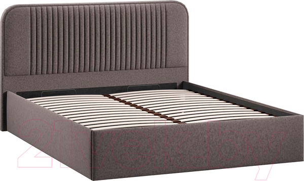 Изображение товара Двуспальная кровать ТриЯ Тиффани Тип 1 c ПМ 160x200 (микровелюр Jercy Stone)
