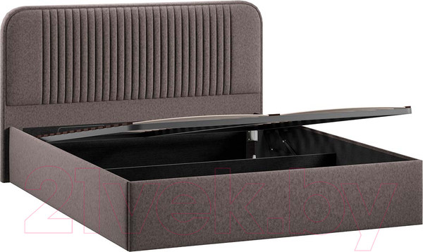 Изображение товара Двуспальная кровать ТриЯ Тиффани Тип 1 c ПМ 160x200 (микровелюр Jercy Stone)