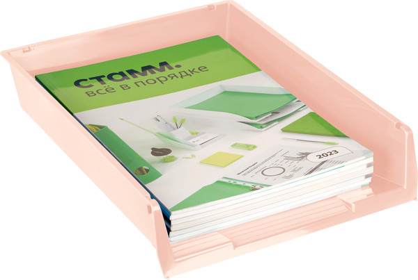 Изображение товара Лоток для бумаг Стамм Респект / ЛТГ-31715 (розовый)